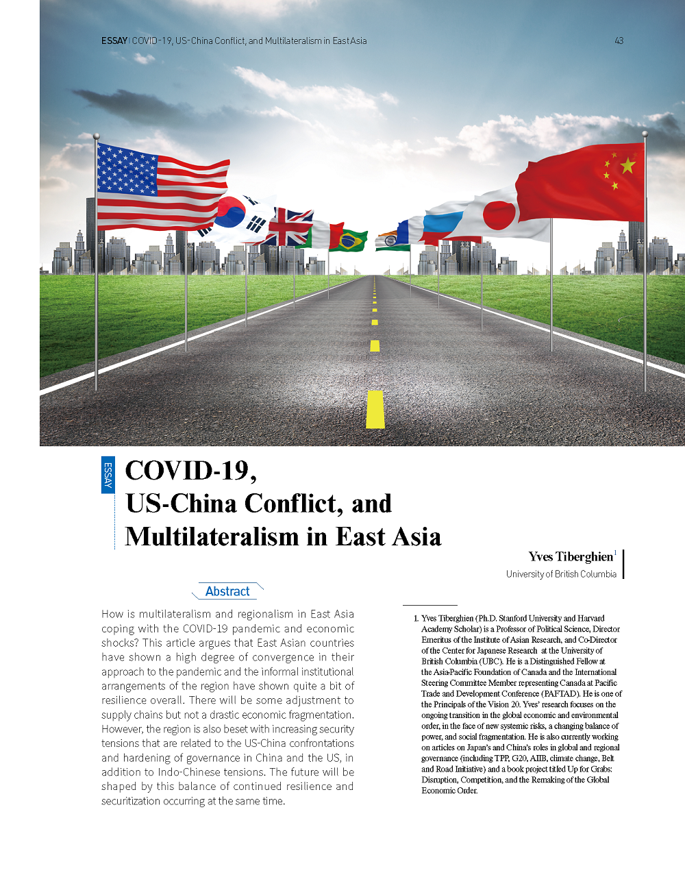 COVID-19, US-China Conflict, and Multilateralism in East Asia